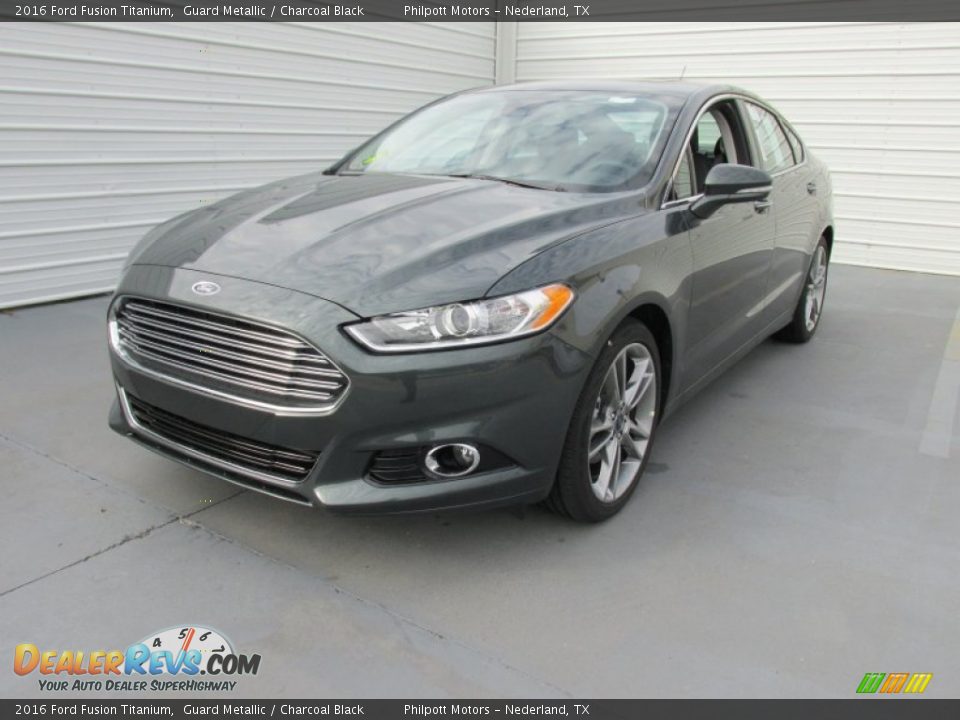 2016 Ford Fusion Titanium Guard Metallic / Charcoal Black Photo #7