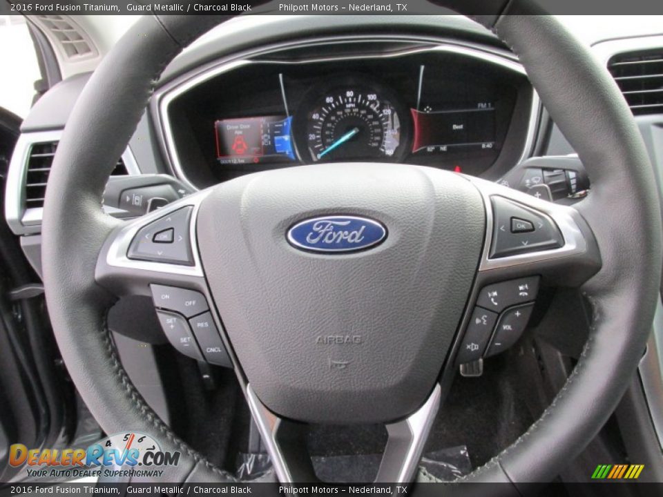 2016 Ford Fusion Titanium Steering Wheel Photo #30