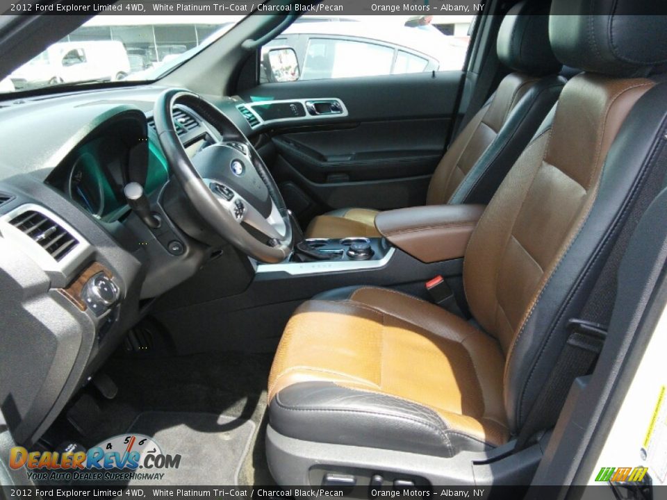 2012 Ford Explorer Limited 4WD White Platinum Tri-Coat / Charcoal Black/Pecan Photo #7