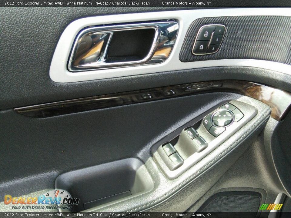 2012 Ford Explorer Limited 4WD White Platinum Tri-Coat / Charcoal Black/Pecan Photo #10