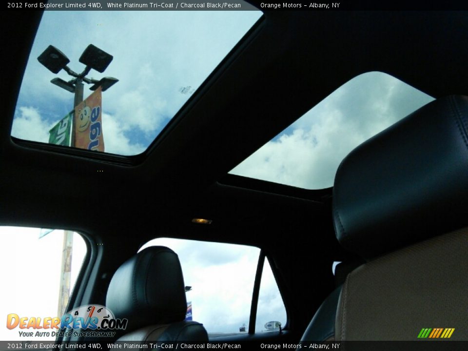 2012 Ford Explorer Limited 4WD White Platinum Tri-Coat / Charcoal Black/Pecan Photo #13