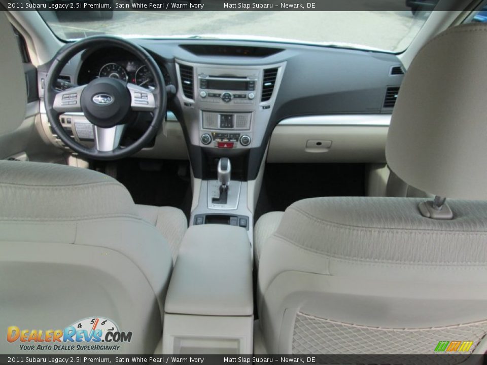 2011 Subaru Legacy 2.5i Premium Satin White Pearl / Warm Ivory Photo #23