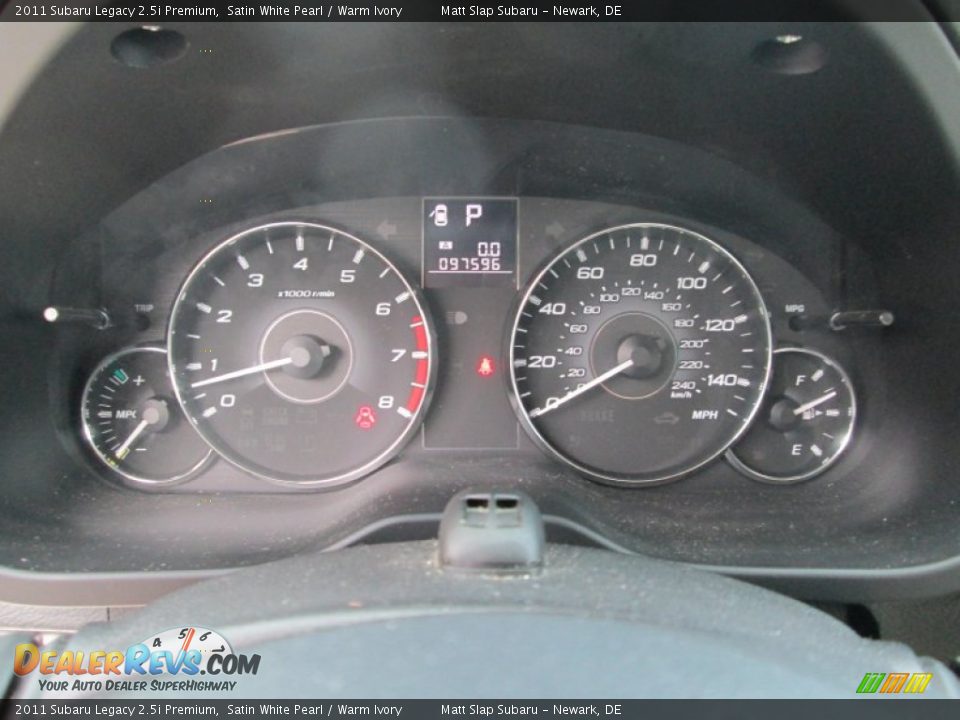 2011 Subaru Legacy 2.5i Premium Satin White Pearl / Warm Ivory Photo #25