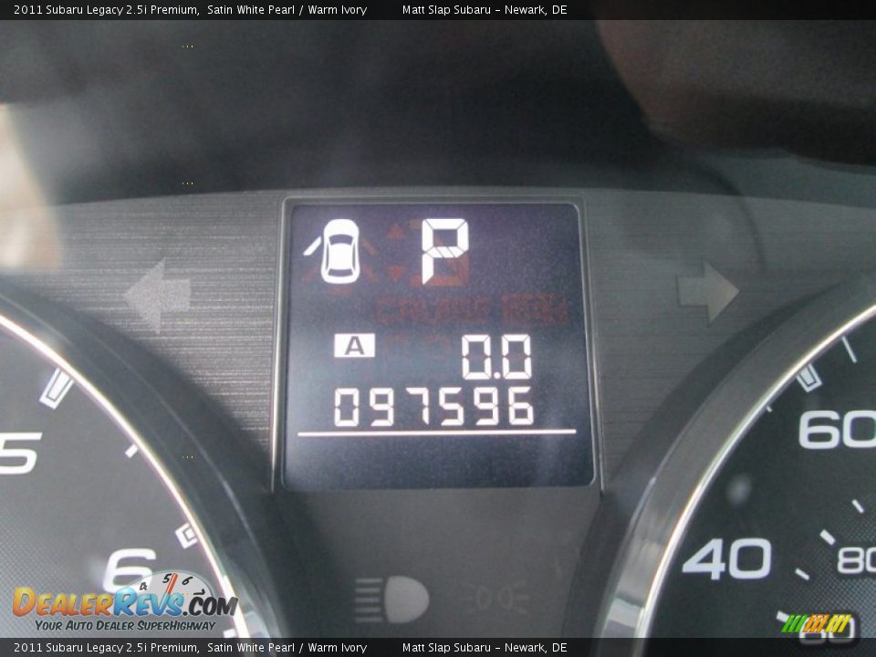 2011 Subaru Legacy 2.5i Premium Satin White Pearl / Warm Ivory Photo #26