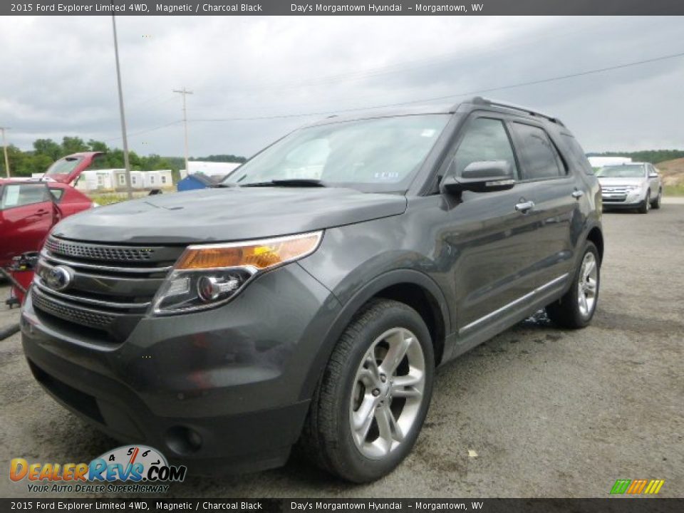 2015 Ford Explorer Limited 4WD Magnetic / Charcoal Black Photo #2