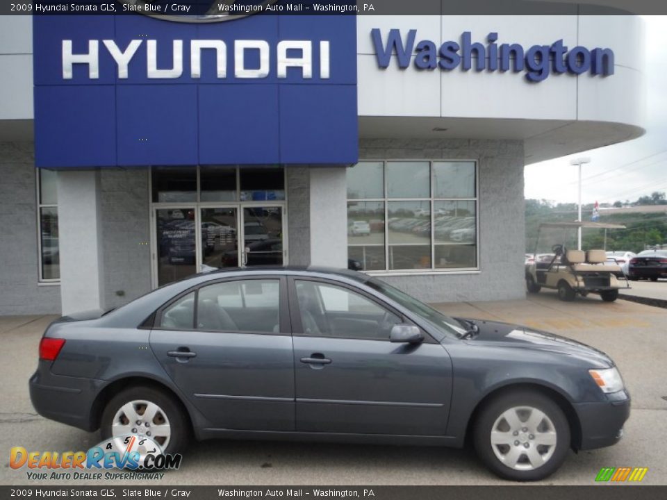 2009 Hyundai Sonata GLS Slate Blue / Gray Photo #2