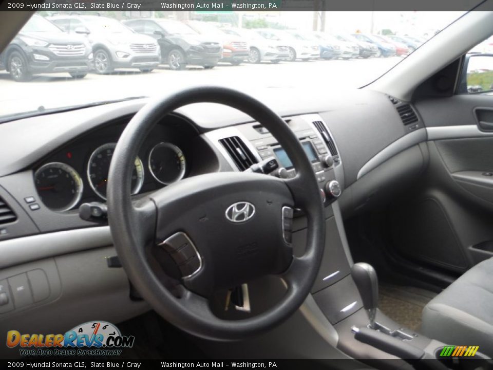 2009 Hyundai Sonata GLS Slate Blue / Gray Photo #12