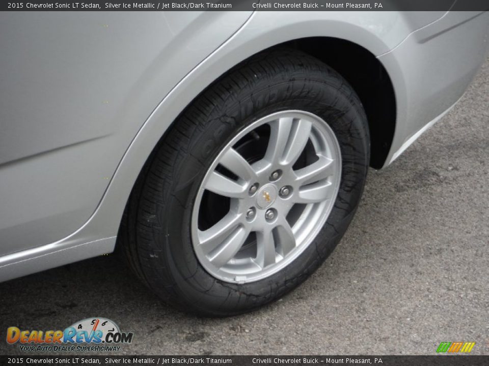 2015 Chevrolet Sonic LT Sedan Silver Ice Metallic / Jet Black/Dark Titanium Photo #3