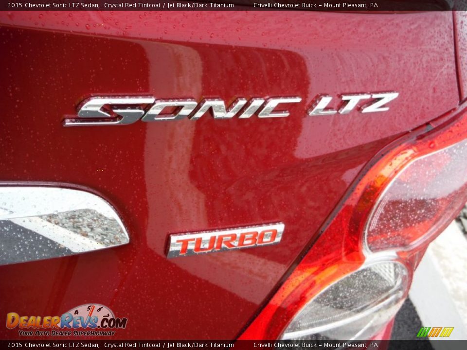 2015 Chevrolet Sonic LTZ Sedan Crystal Red Tintcoat / Jet Black/Dark Titanium Photo #8