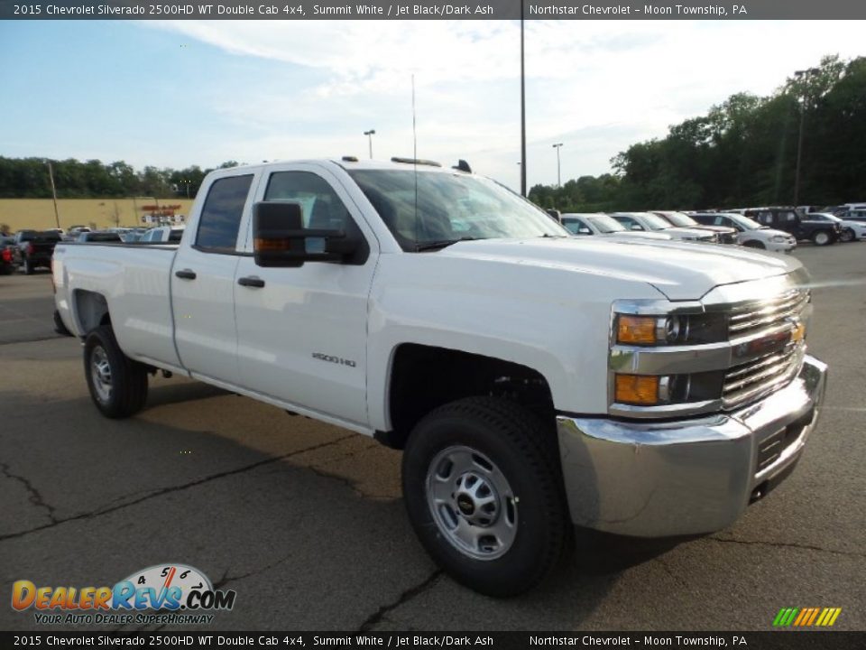 2015 Chevrolet Silverado 2500HD WT Double Cab 4x4 Summit White / Jet Black/Dark Ash Photo #3