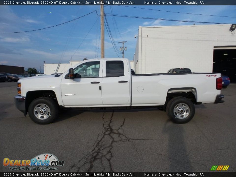2015 Chevrolet Silverado 2500HD WT Double Cab 4x4 Summit White / Jet Black/Dark Ash Photo #10
