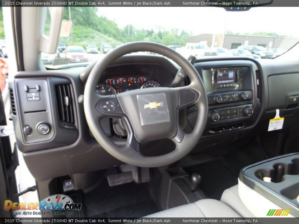 2015 Chevrolet Silverado 2500HD WT Double Cab 4x4 Summit White / Jet Black/Dark Ash Photo #14