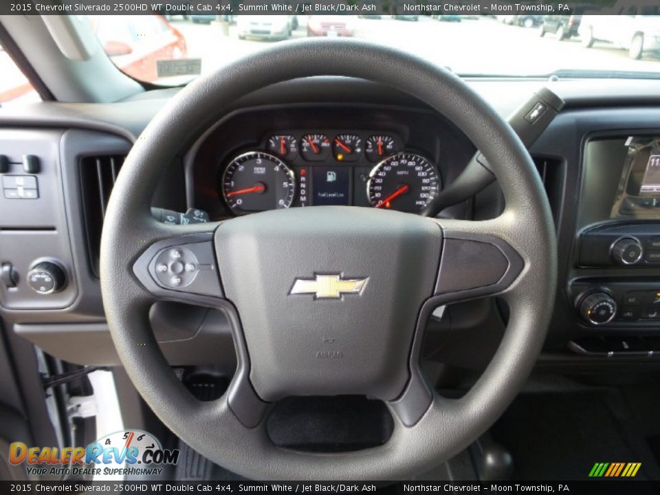 2015 Chevrolet Silverado 2500HD WT Double Cab 4x4 Summit White / Jet Black/Dark Ash Photo #17