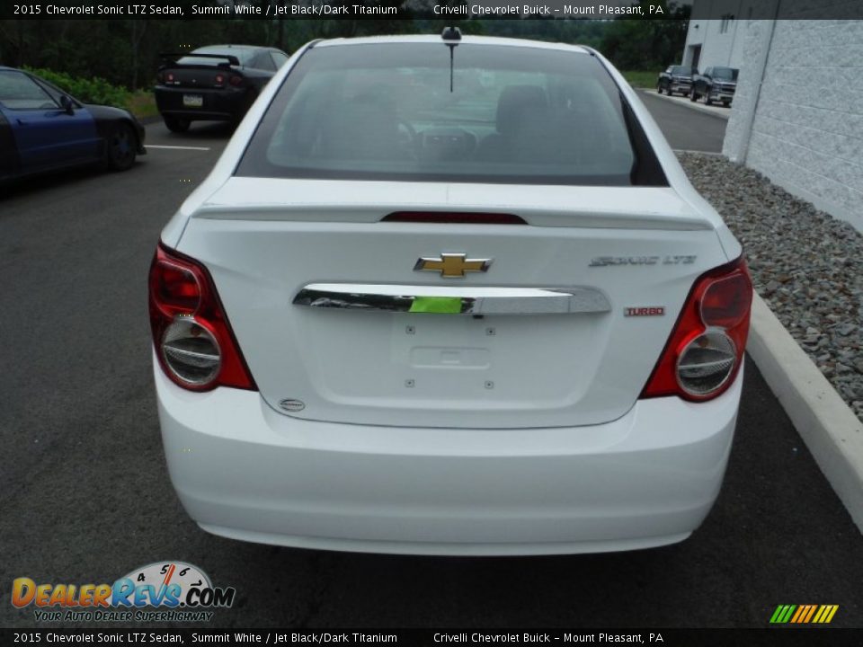 2015 Chevrolet Sonic LTZ Sedan Summit White / Jet Black/Dark Titanium Photo #7