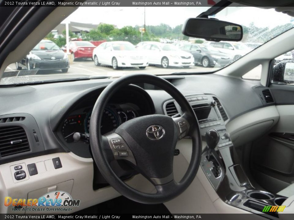 2012 Toyota Venza LE AWD Magnetic Gray Metallic / Light Gray Photo #10
