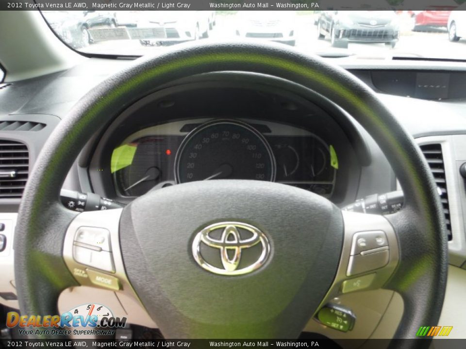 2012 Toyota Venza LE AWD Magnetic Gray Metallic / Light Gray Photo #15