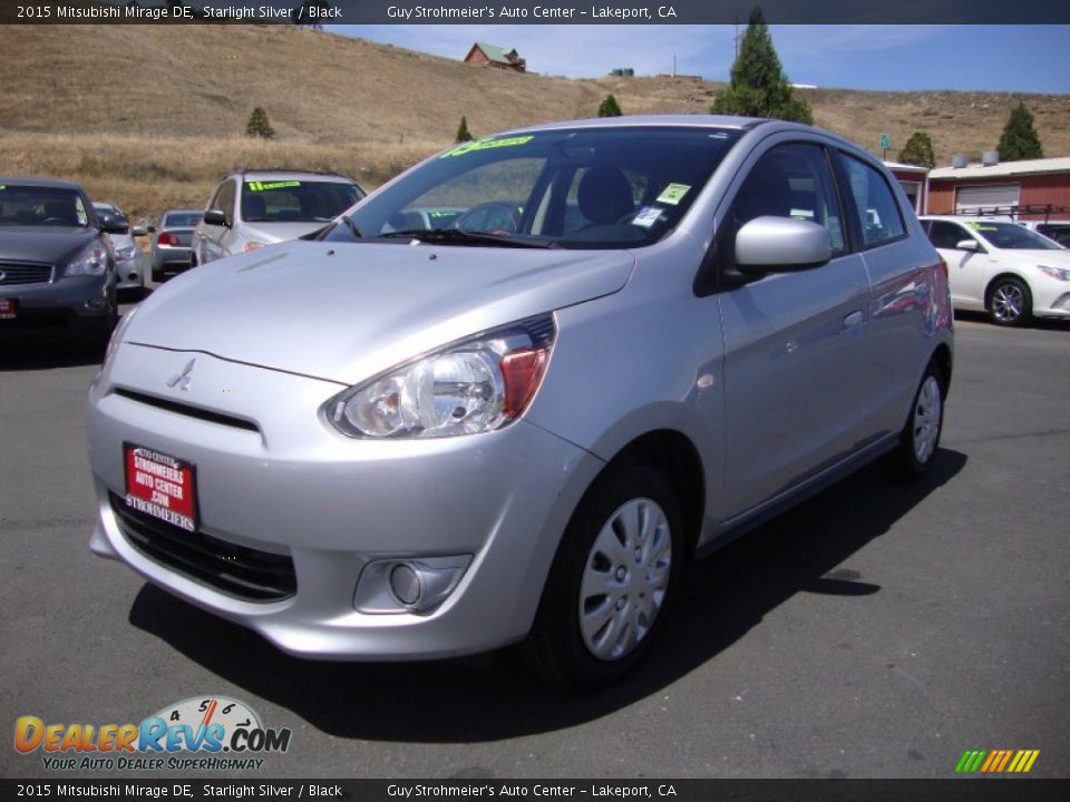 2015 Mitsubishi Mirage DE Starlight Silver / Black Photo #3