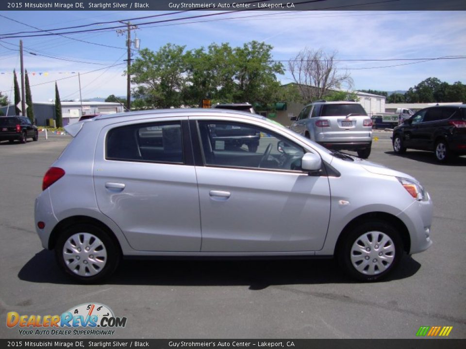 2015 Mitsubishi Mirage DE Starlight Silver / Black Photo #8