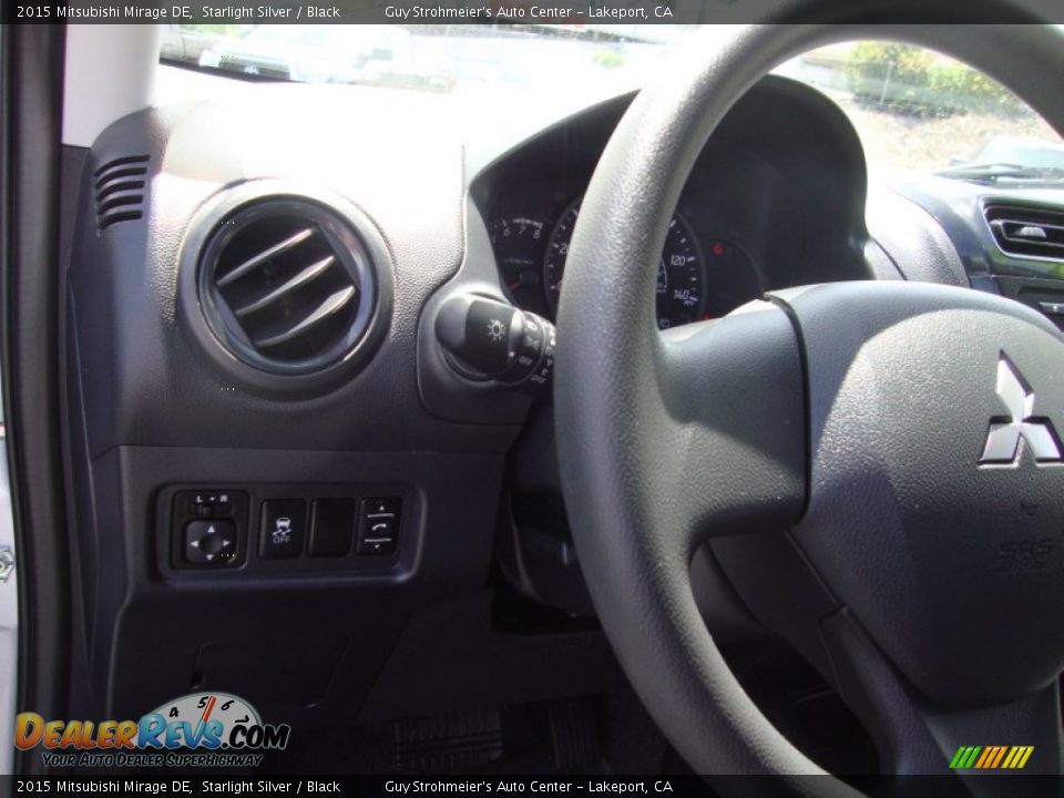 2015 Mitsubishi Mirage DE Starlight Silver / Black Photo #11