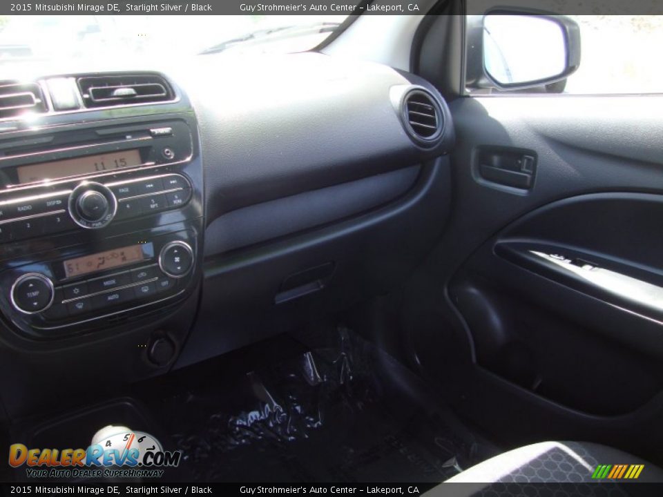 2015 Mitsubishi Mirage DE Starlight Silver / Black Photo #15