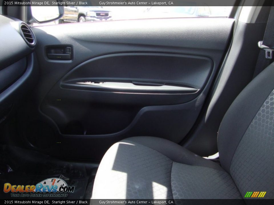 2015 Mitsubishi Mirage DE Starlight Silver / Black Photo #16
