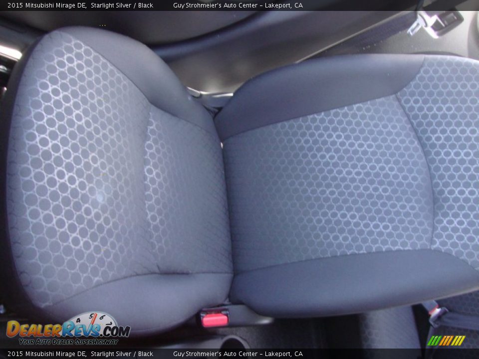 2015 Mitsubishi Mirage DE Starlight Silver / Black Photo #17