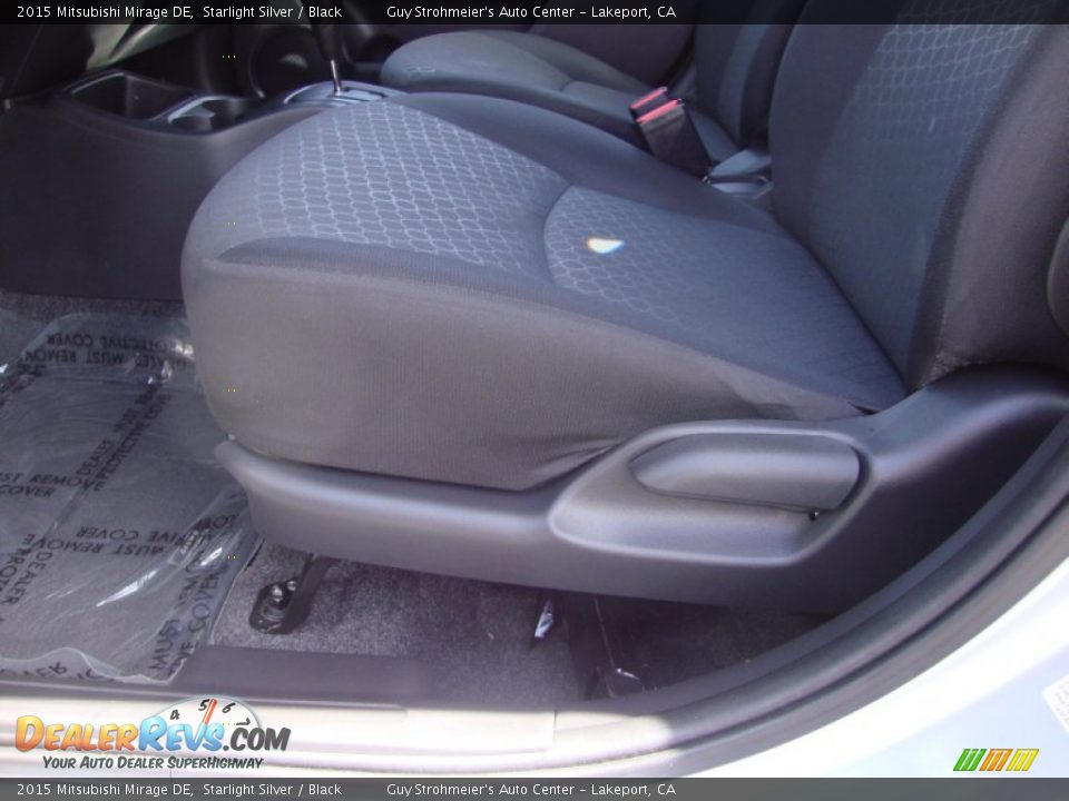 2015 Mitsubishi Mirage DE Starlight Silver / Black Photo #20