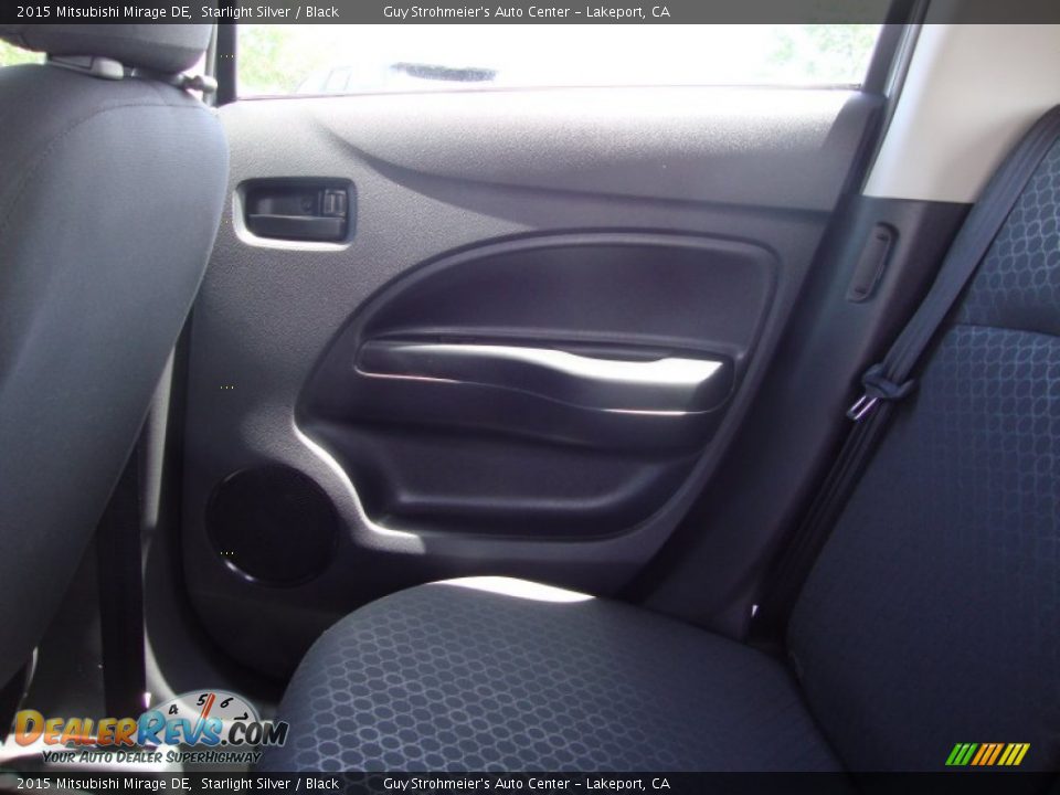 2015 Mitsubishi Mirage DE Starlight Silver / Black Photo #21