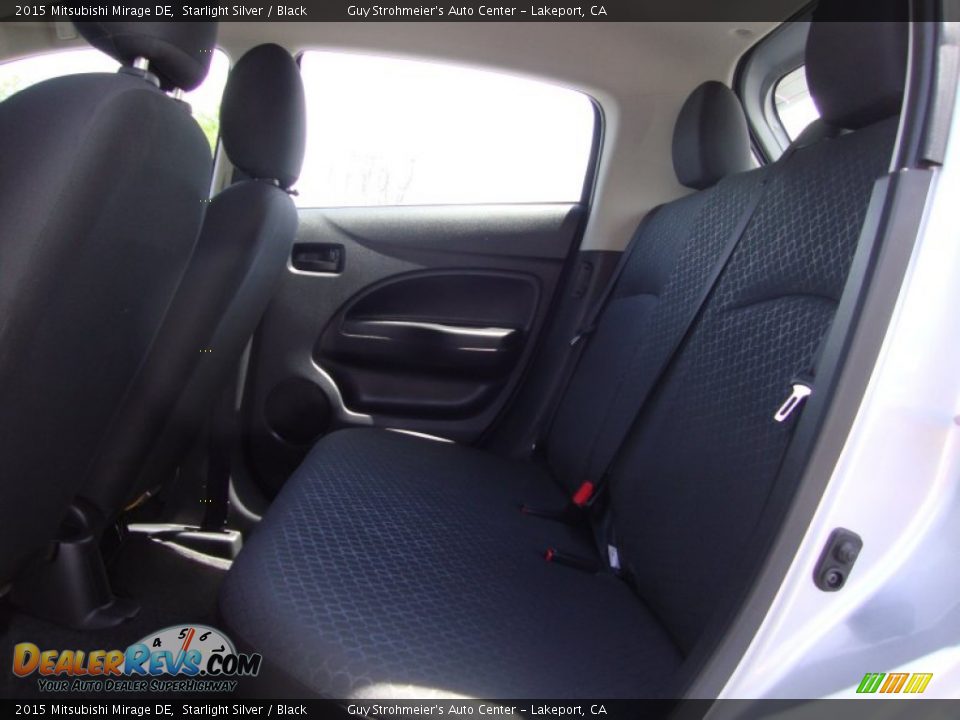 2015 Mitsubishi Mirage DE Starlight Silver / Black Photo #22