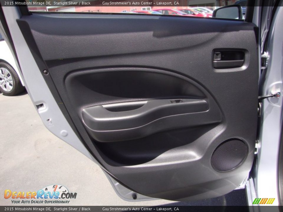 2015 Mitsubishi Mirage DE Starlight Silver / Black Photo #23