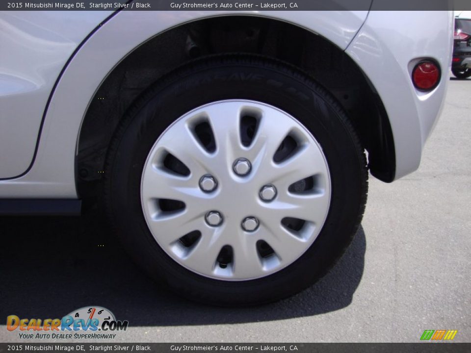 2015 Mitsubishi Mirage DE Starlight Silver / Black Photo #25