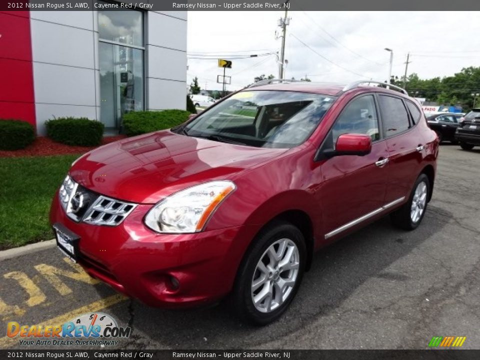 2012 Nissan Rogue SL AWD Cayenne Red / Gray Photo #1