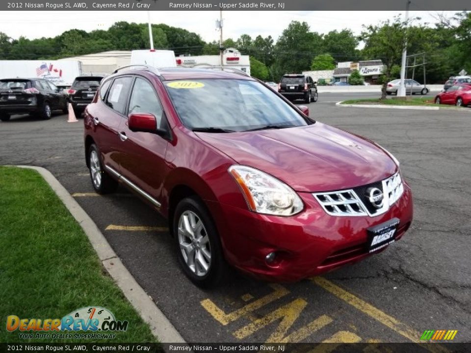 2012 Nissan Rogue SL AWD Cayenne Red / Gray Photo #3