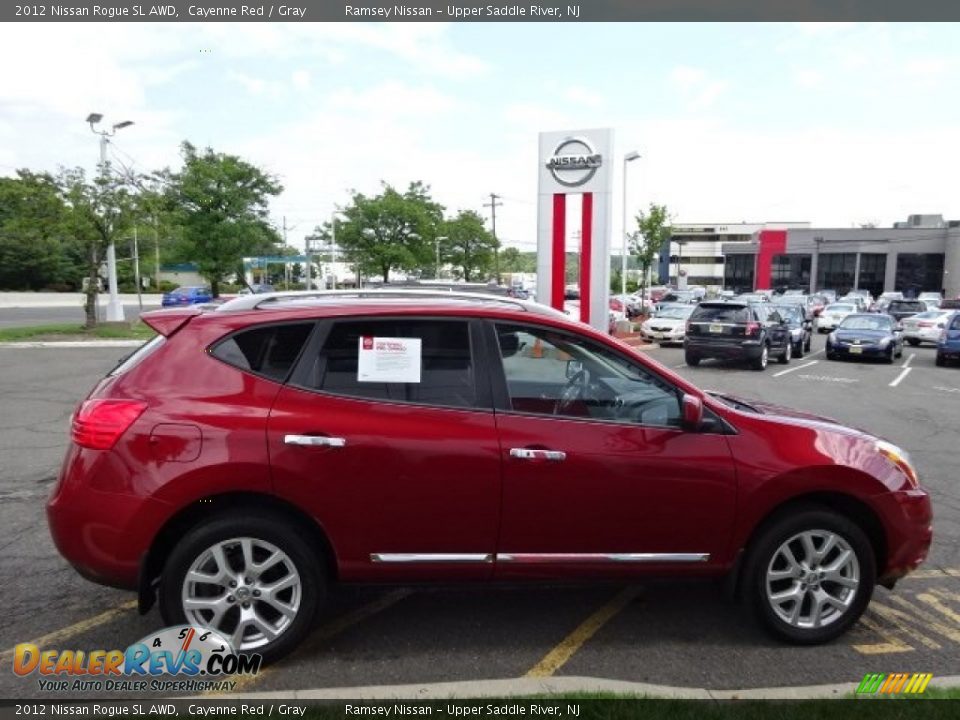 2012 Nissan Rogue SL AWD Cayenne Red / Gray Photo #4