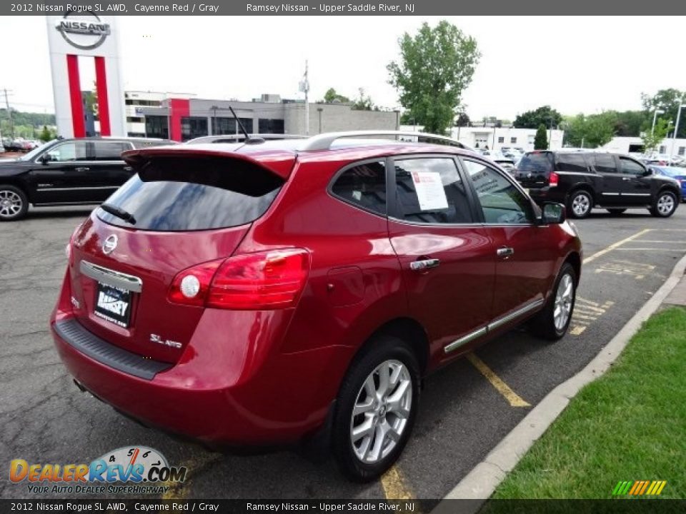 2012 Nissan Rogue SL AWD Cayenne Red / Gray Photo #5