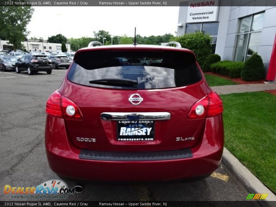 2012 Nissan Rogue SL AWD Cayenne Red / Gray Photo #6