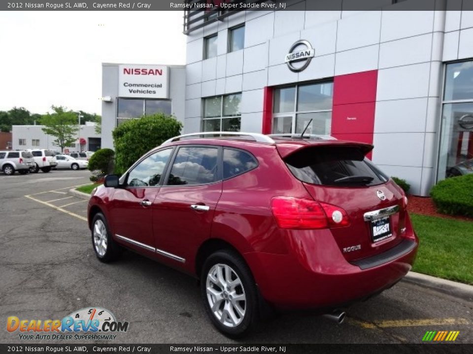 2012 Nissan Rogue SL AWD Cayenne Red / Gray Photo #7