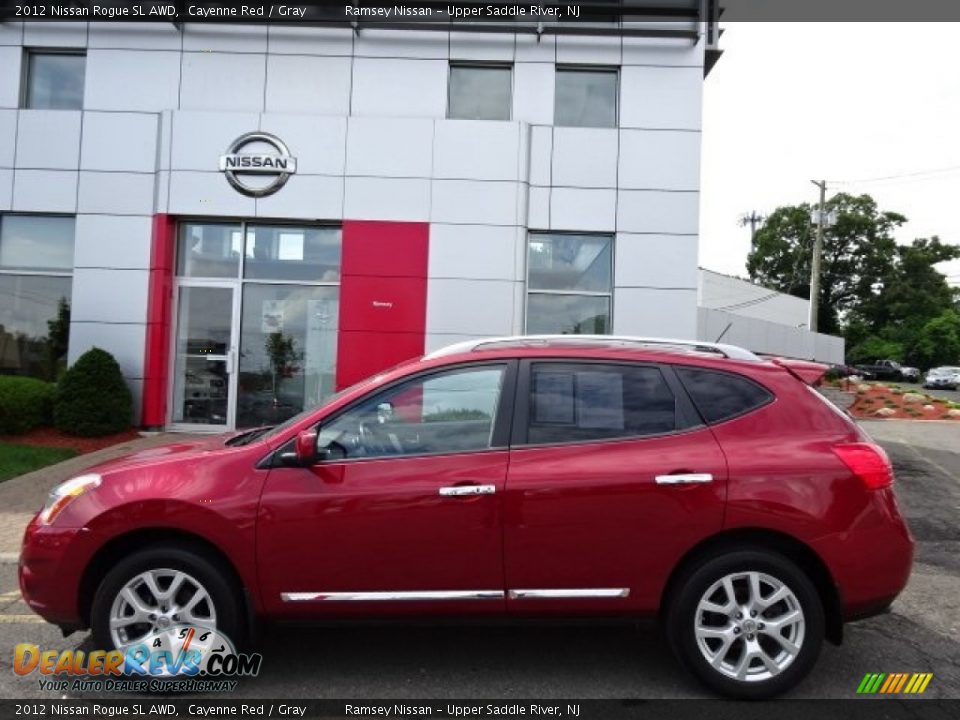 2012 Nissan Rogue SL AWD Cayenne Red / Gray Photo #8