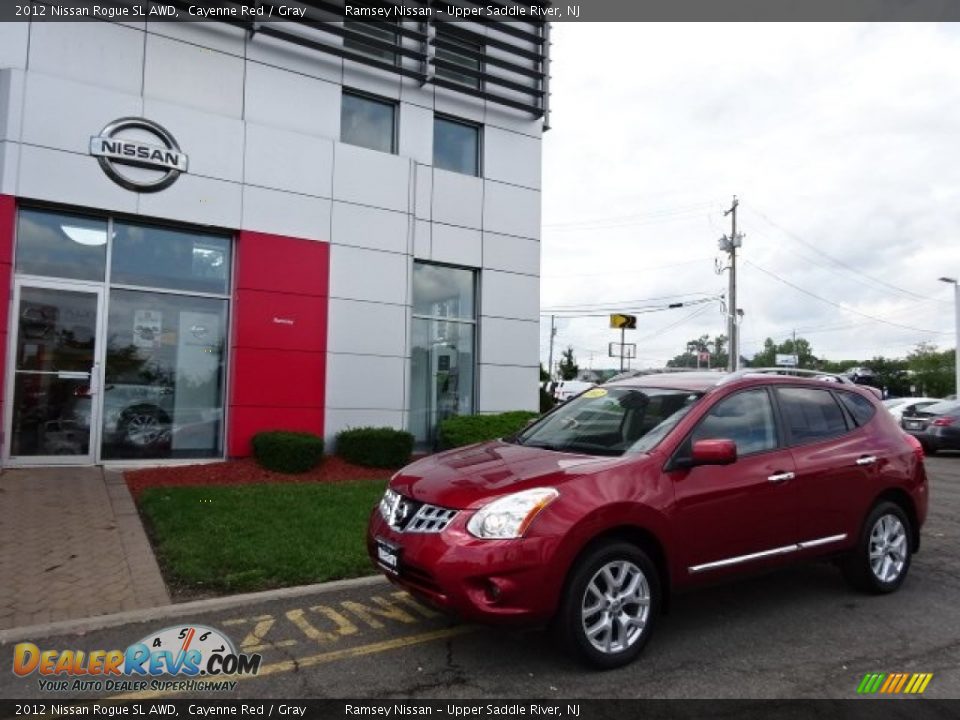 2012 Nissan Rogue SL AWD Cayenne Red / Gray Photo #22