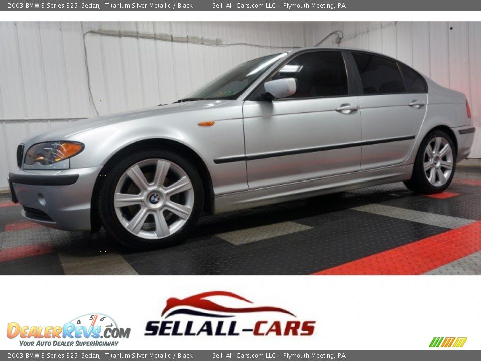 2003 BMW 3 Series 325i Sedan Titanium Silver Metallic / Black Photo #1