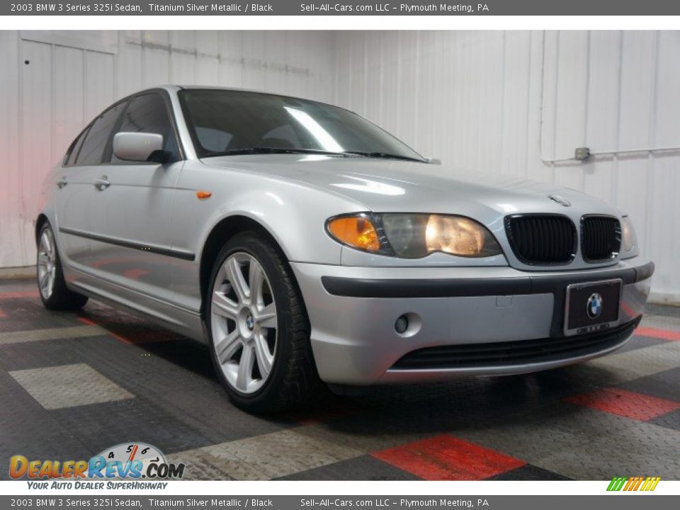 2003 BMW 3 Series 325i Sedan Titanium Silver Metallic / Black Photo #5