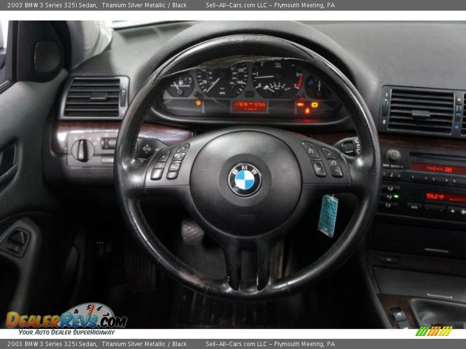 2003 BMW 3 Series 325i Sedan Titanium Silver Metallic / Black Photo #24