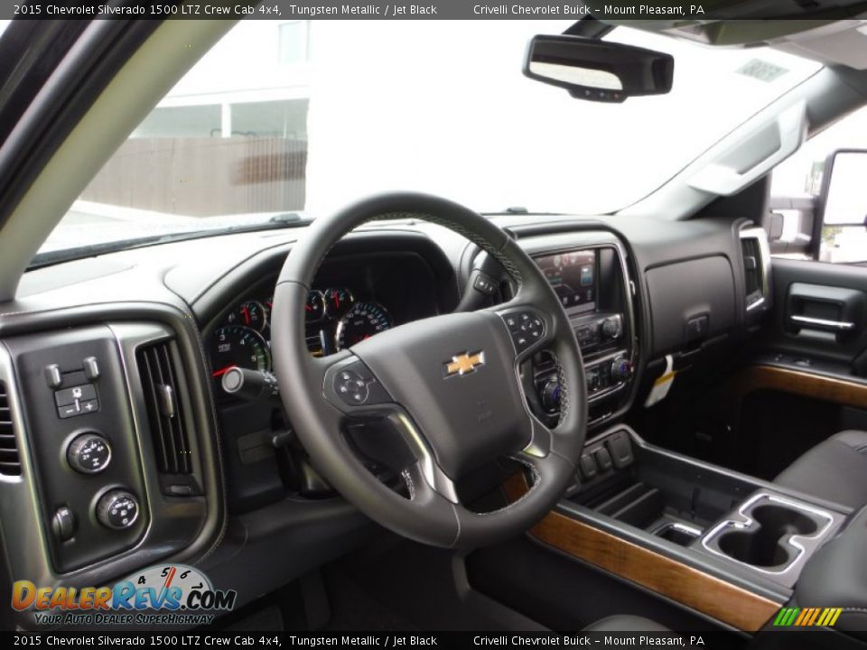 2015 Chevrolet Silverado 1500 LTZ Crew Cab 4x4 Tungsten Metallic / Jet Black Photo #9