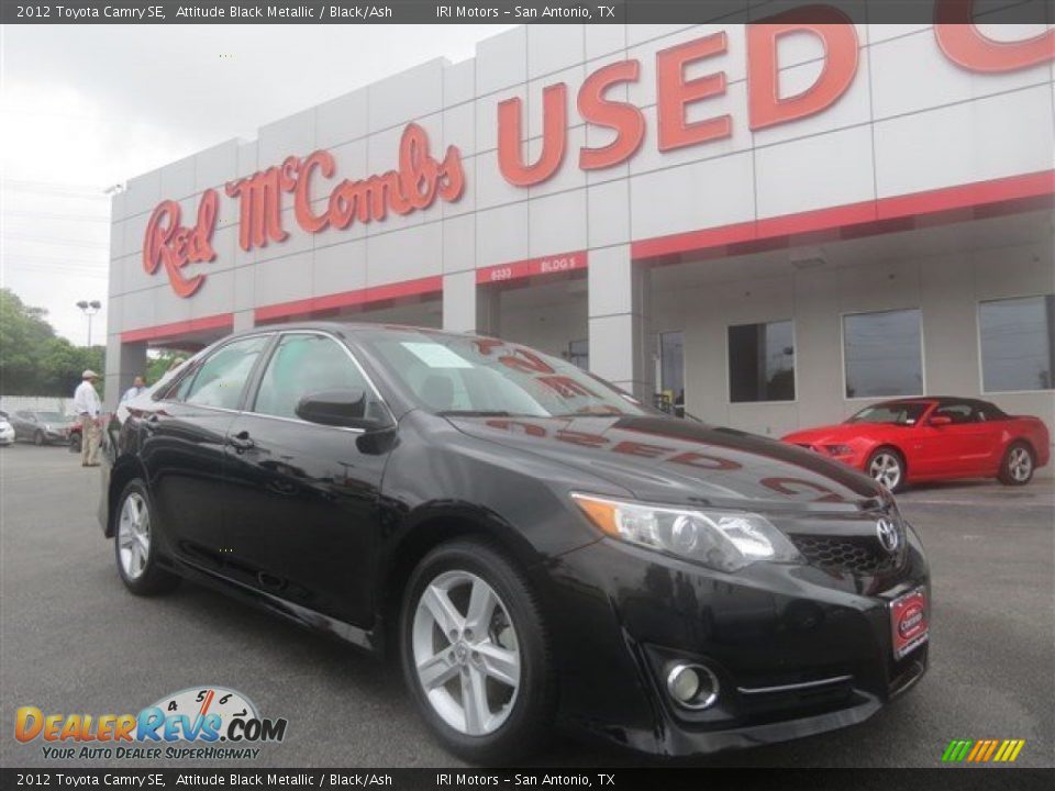 2012 Toyota Camry SE Attitude Black Metallic / Black/Ash Photo #1