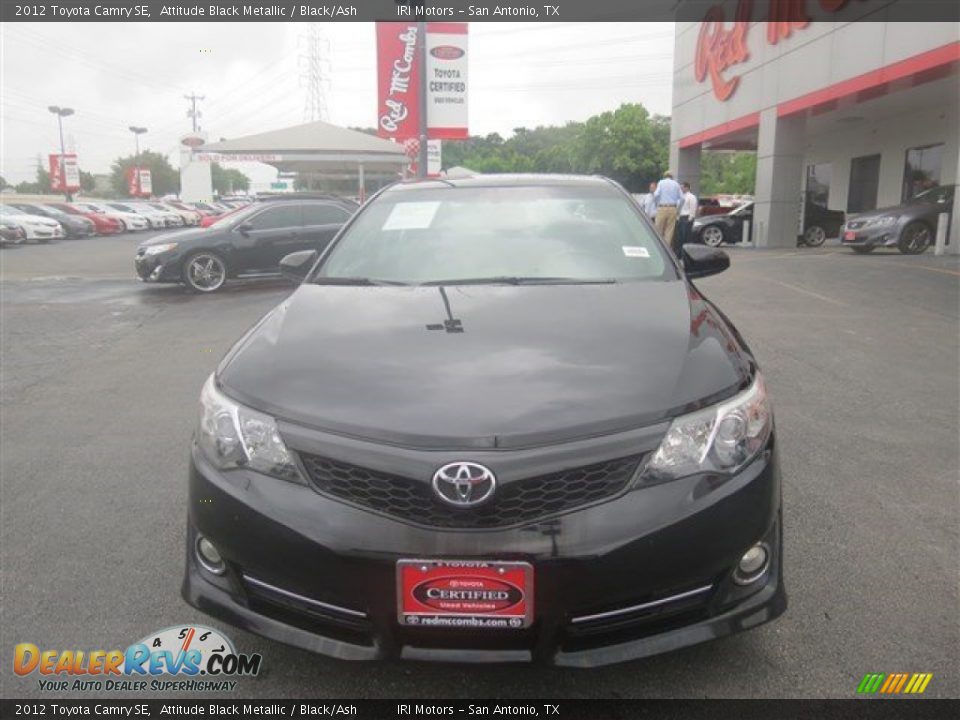 2012 Toyota Camry SE Attitude Black Metallic / Black/Ash Photo #2