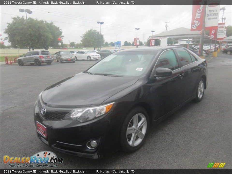 2012 Toyota Camry SE Attitude Black Metallic / Black/Ash Photo #3