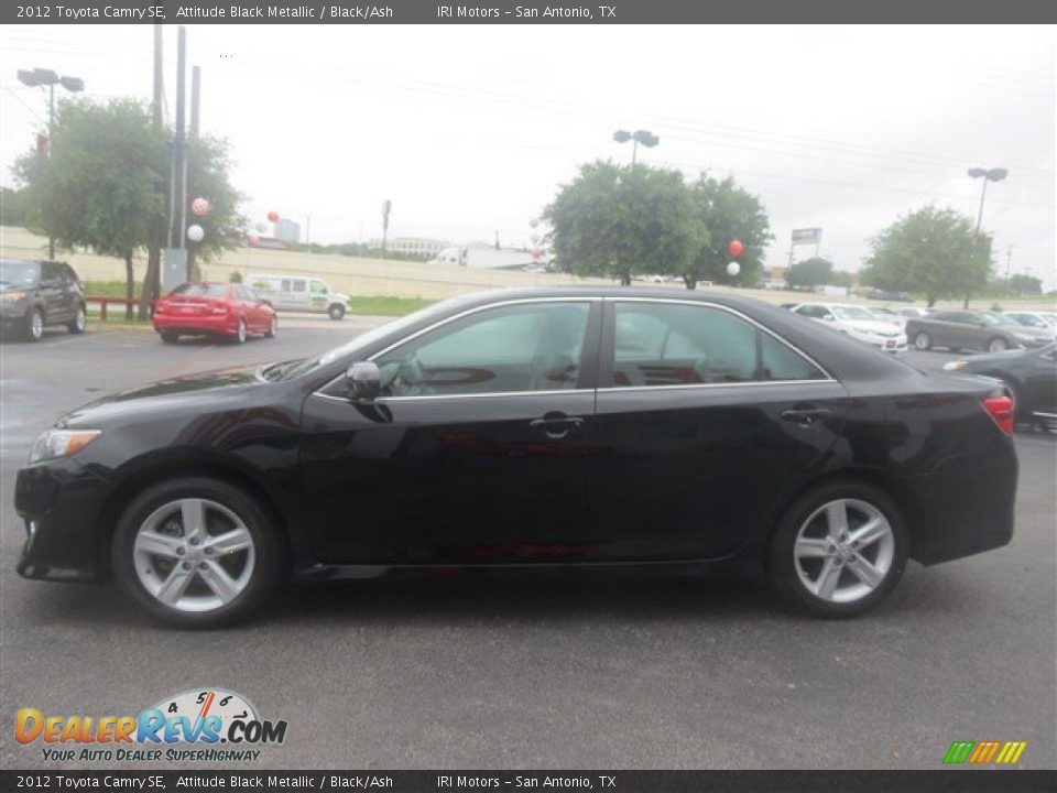 2012 Toyota Camry SE Attitude Black Metallic / Black/Ash Photo #4