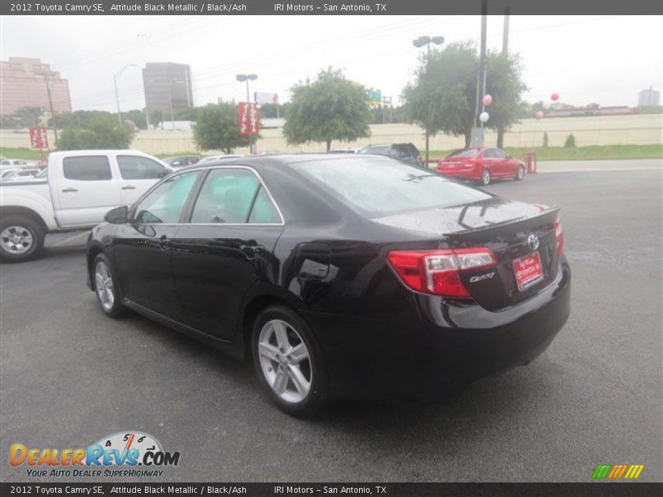 2012 Toyota Camry SE Attitude Black Metallic / Black/Ash Photo #5