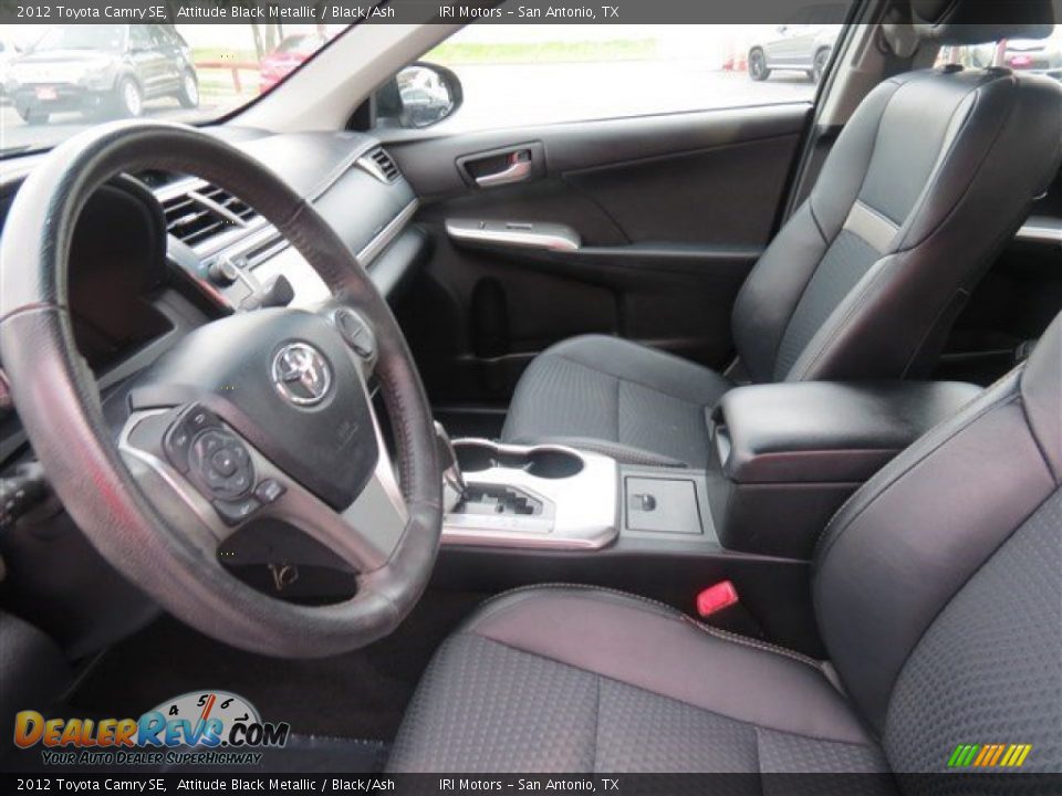 2012 Toyota Camry SE Attitude Black Metallic / Black/Ash Photo #12