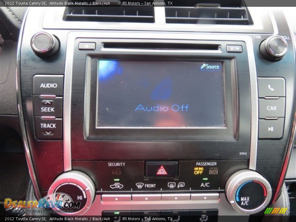2012 Toyota Camry SE Attitude Black Metallic / Black/Ash Photo #17